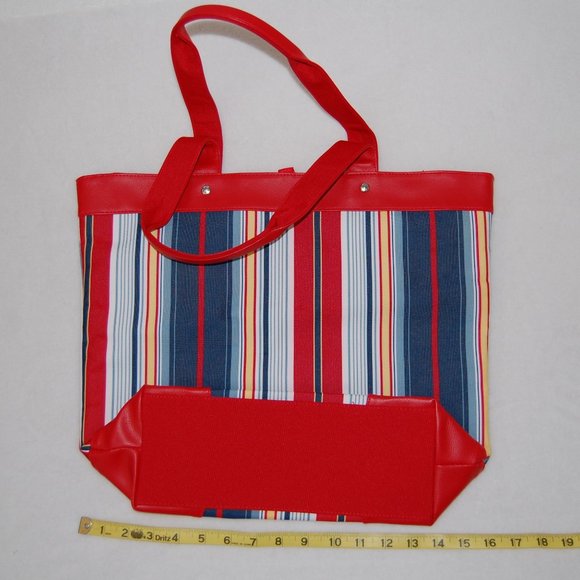 NWOT Lancome Tote Shoulder & Handbag, Base: 14"x5", Height: 14" (22" w straps) - Picture 3 of 11